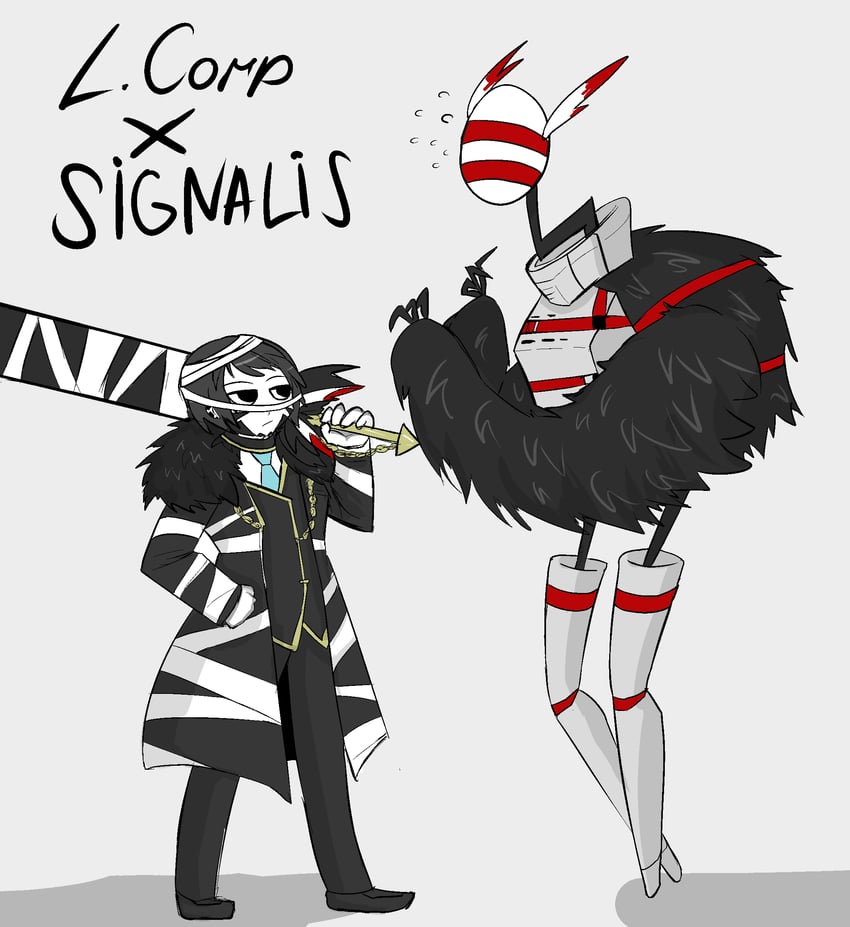 judgement bird and storch (project moon and 2 more) drawn by el_elluci