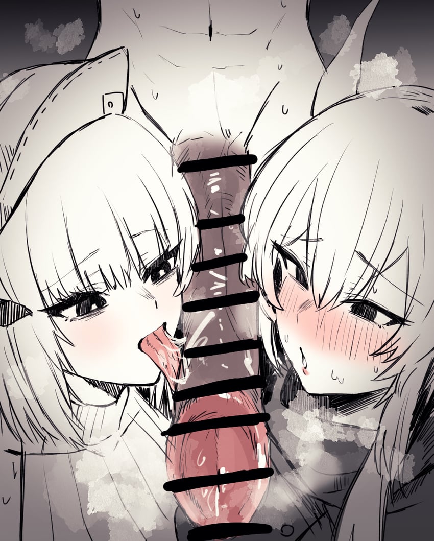 nearl, shining, and nightingale (arknights) drawn by horn/wood