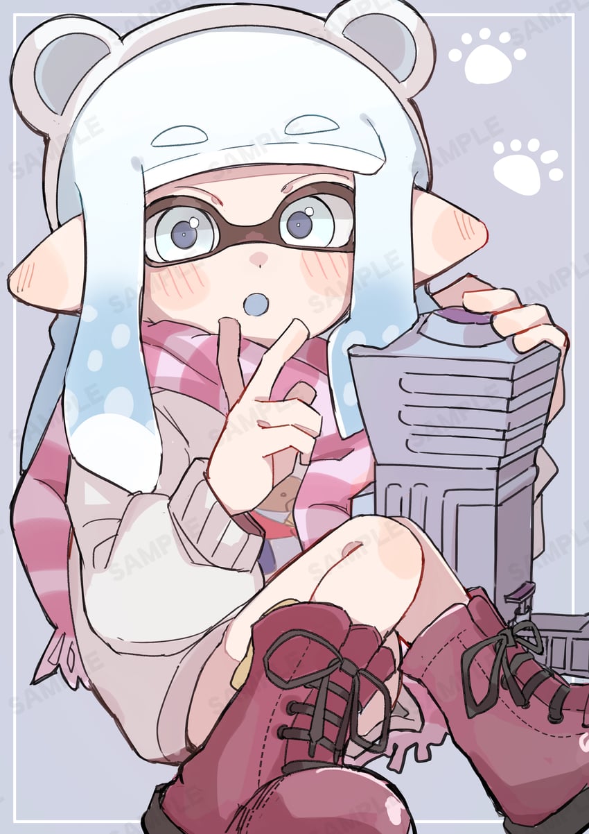 inkling player character and inkling girl (splatoon and 1 more) drawn by sif_ly