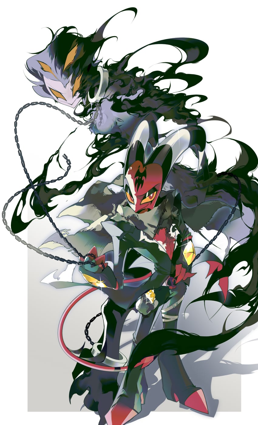blitzo and stolas (helluva boss) drawn by zhu_xing_pupupu