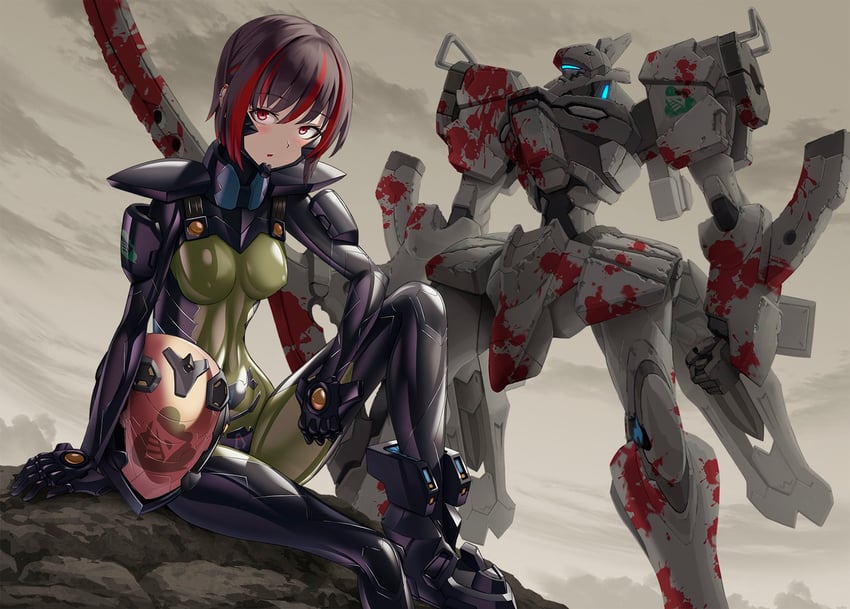mikoto fubuki and type 97 fubuki (heaven burns red and 1 more) drawn by kurione_(zassou)