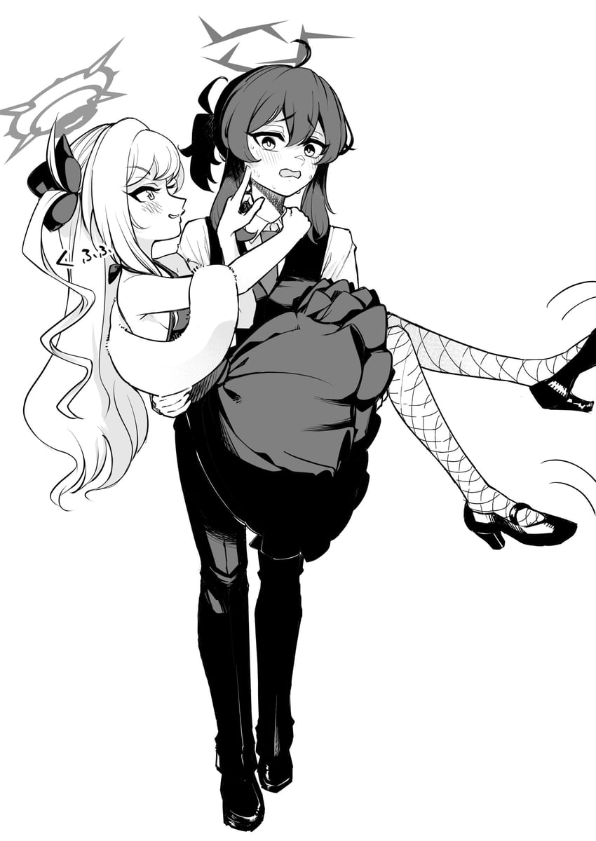mutsuki and haruka (blue archive) drawn by ragunosuke_(shin_kio28)