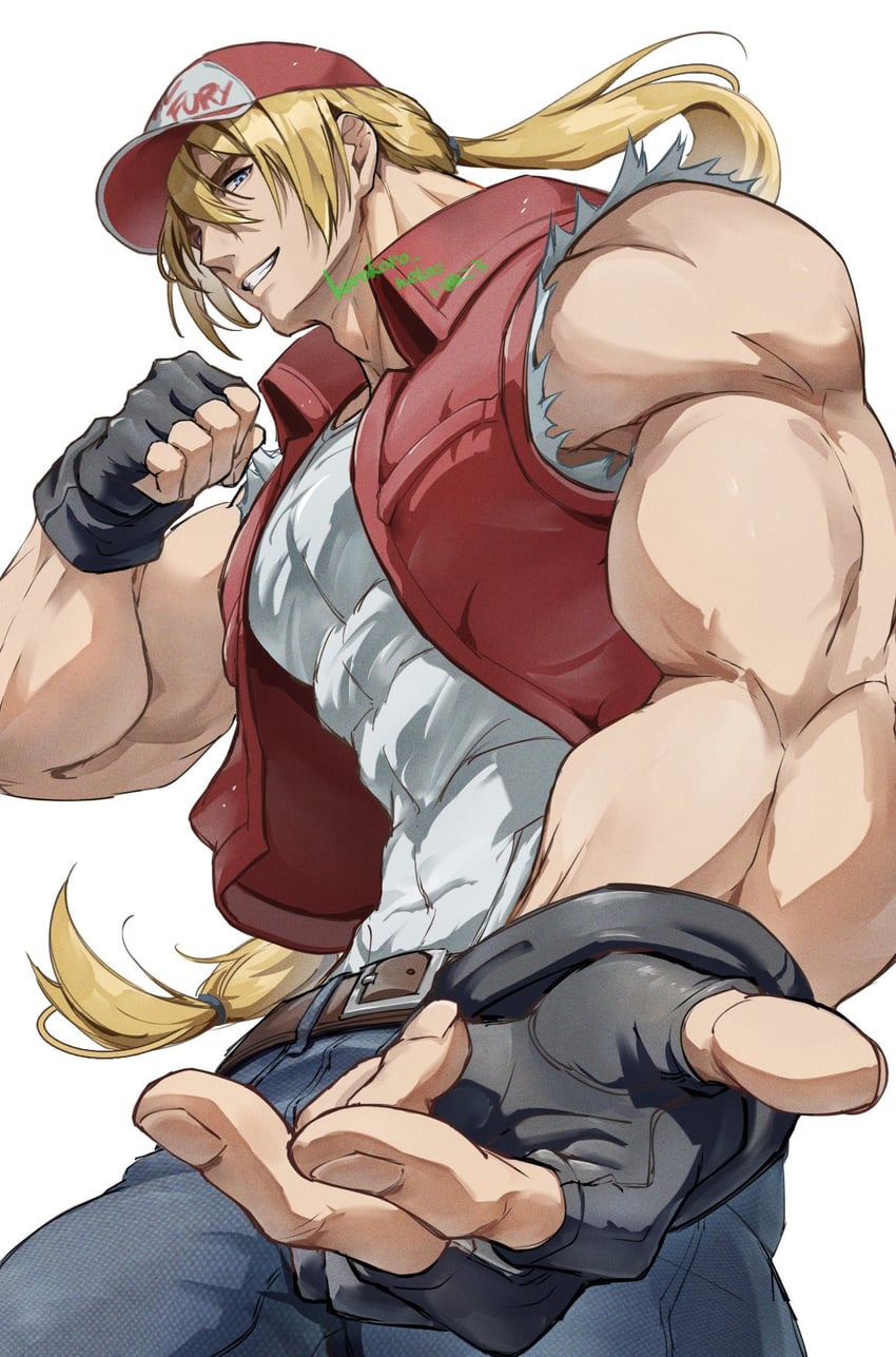 terry bogard (street fighter and 2 more) drawn by korokoro_nekoz