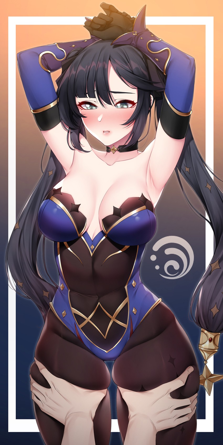 mona (genshin impact) drawn by akchu