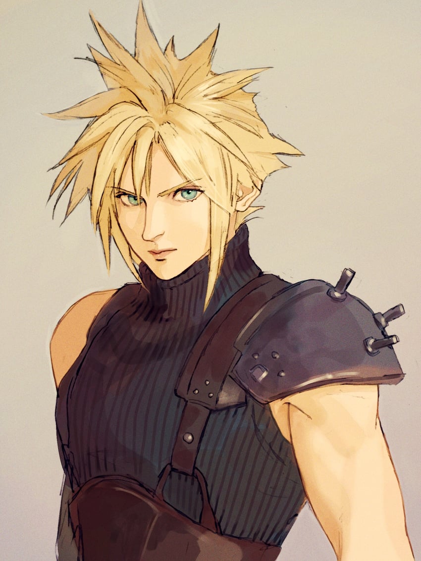 cloud strife (final fantasy and 2 more) drawn by miromari