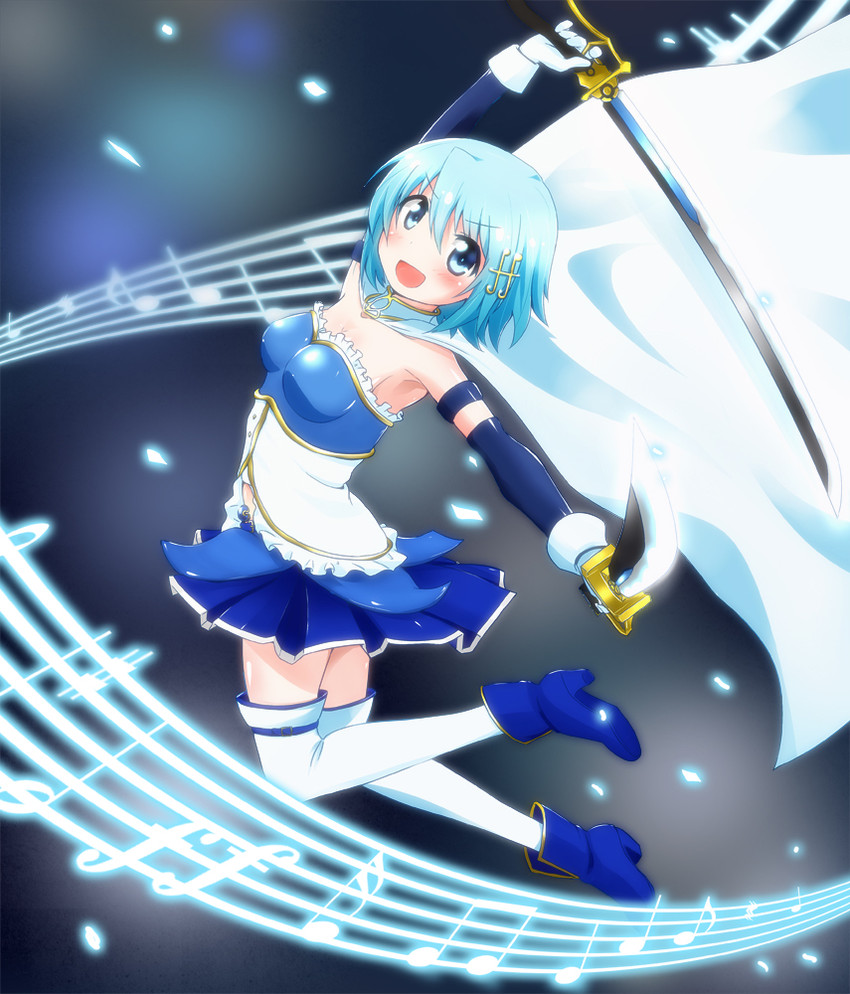 miki sayaka (mahou shoujo madoka magica and 1 more) drawn by yokoshima_(euphoria)