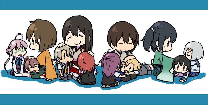 kaga, akagi, hamakaze, souryuu, hiryuu, and 7 more (kantai collection) drawn by betchan