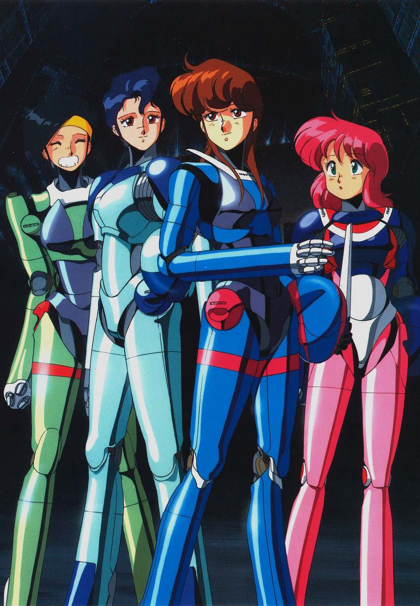 priscilla asagiri, nene romanova, sylia stingray, and linna yamazaki (bubblegum crisis) drawn by sonoda_ken'ichi