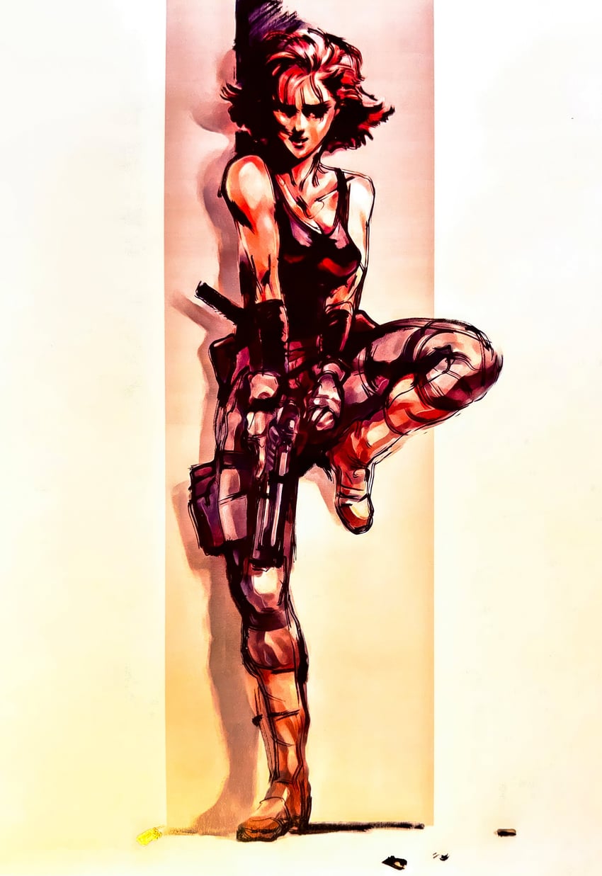 meryl silverburgh (metal gear and 1 more) drawn by shinkawa_youji