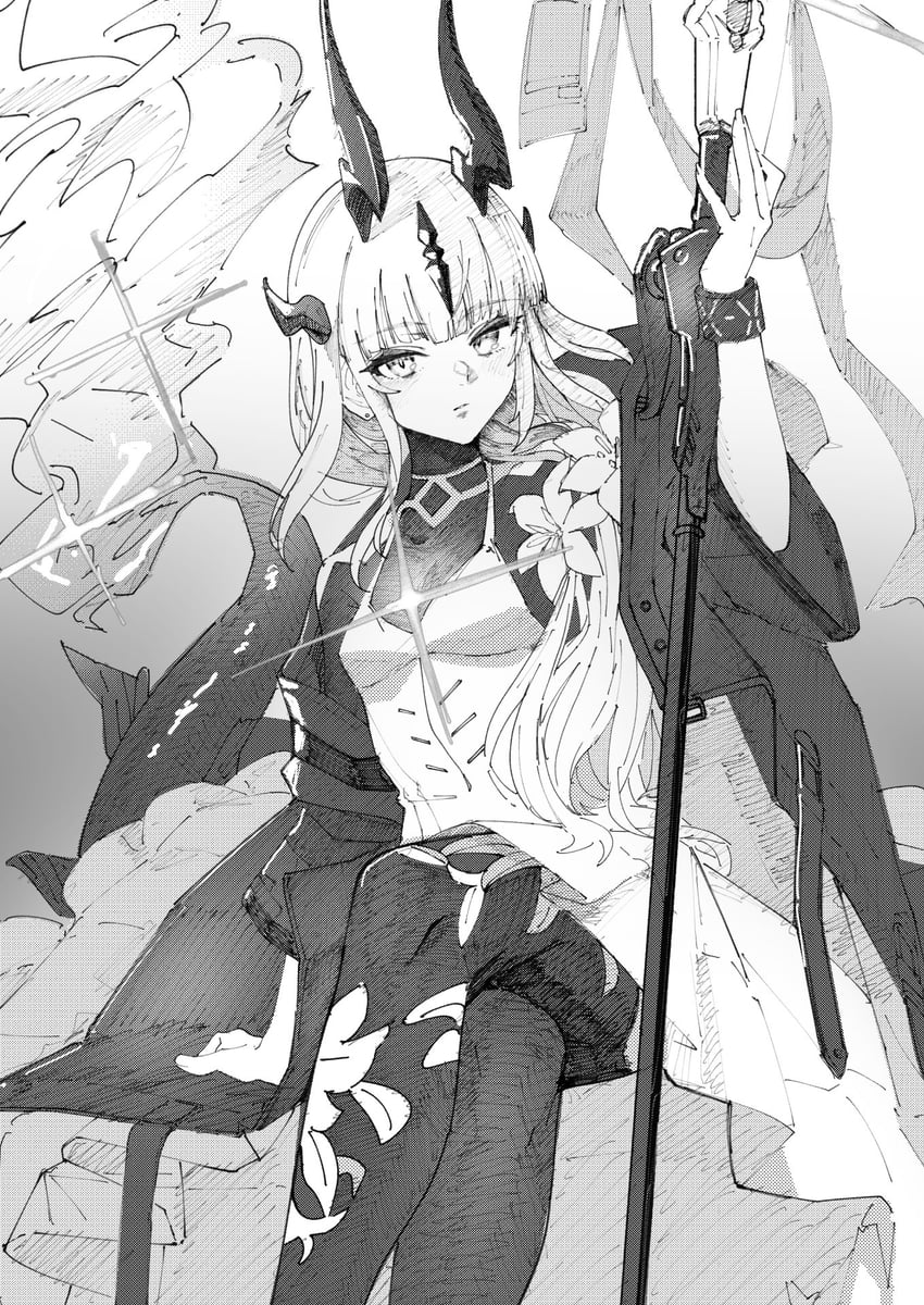 reed and reed the flame shadow (arknights) drawn by kisaragi_chiyuki