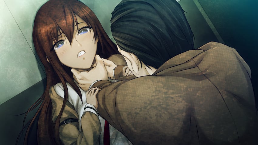 makise kurisu and makise shouichi (steins;gate) drawn by huke
