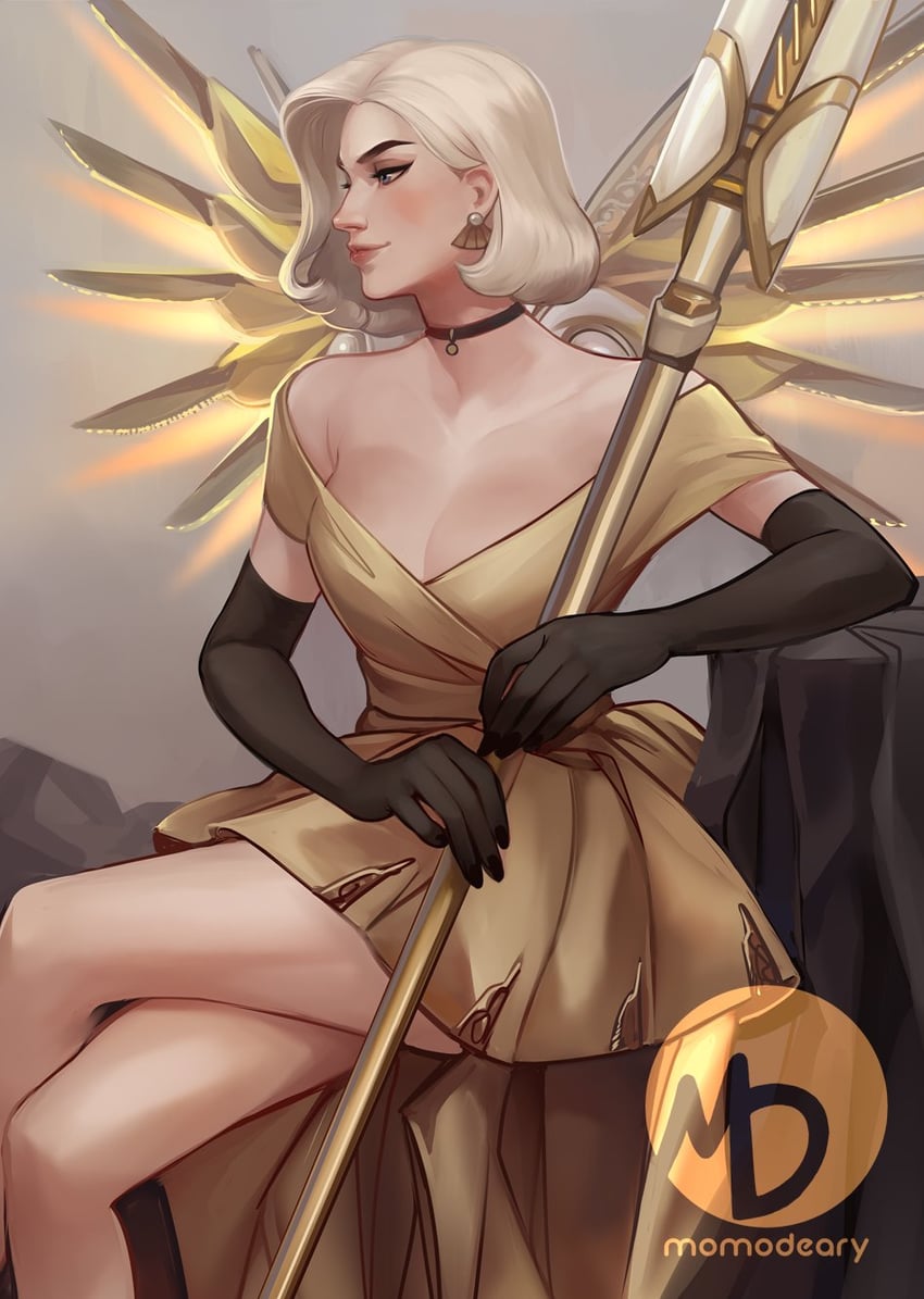 mercy and formalwear mercy (overwatch) drawn by momo-deary