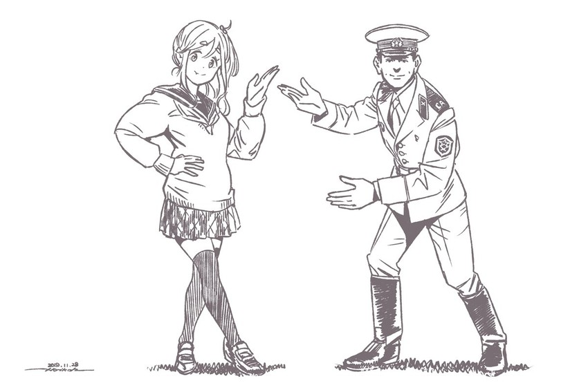 inuyama aoi (real life and 1 more) drawn by horikou