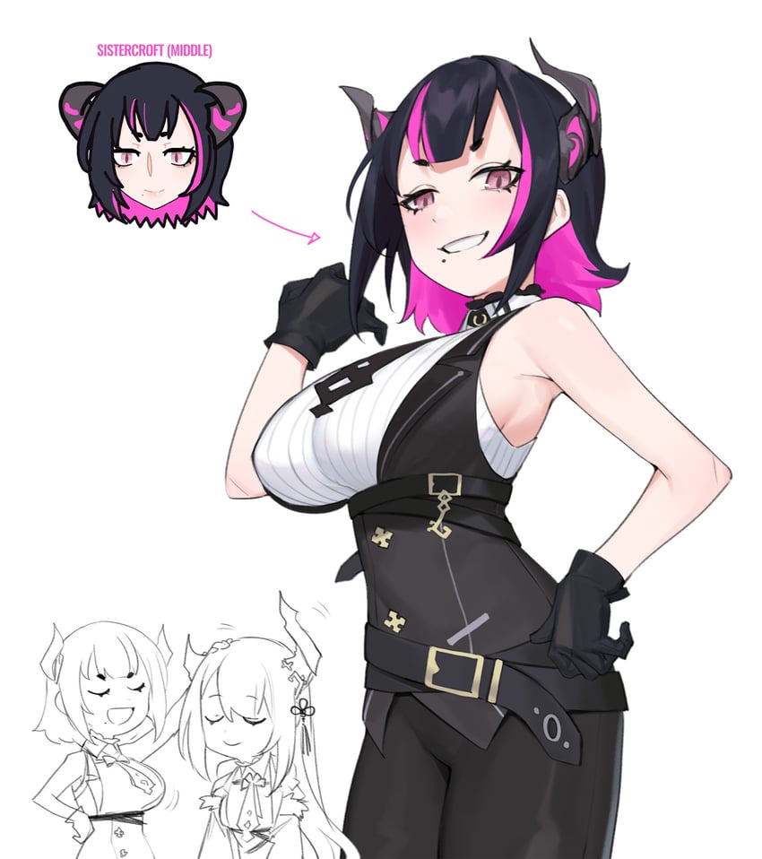 nerissa ravencroft and aradia ravencroft (hololive and 1 more) drawn by dasdokter