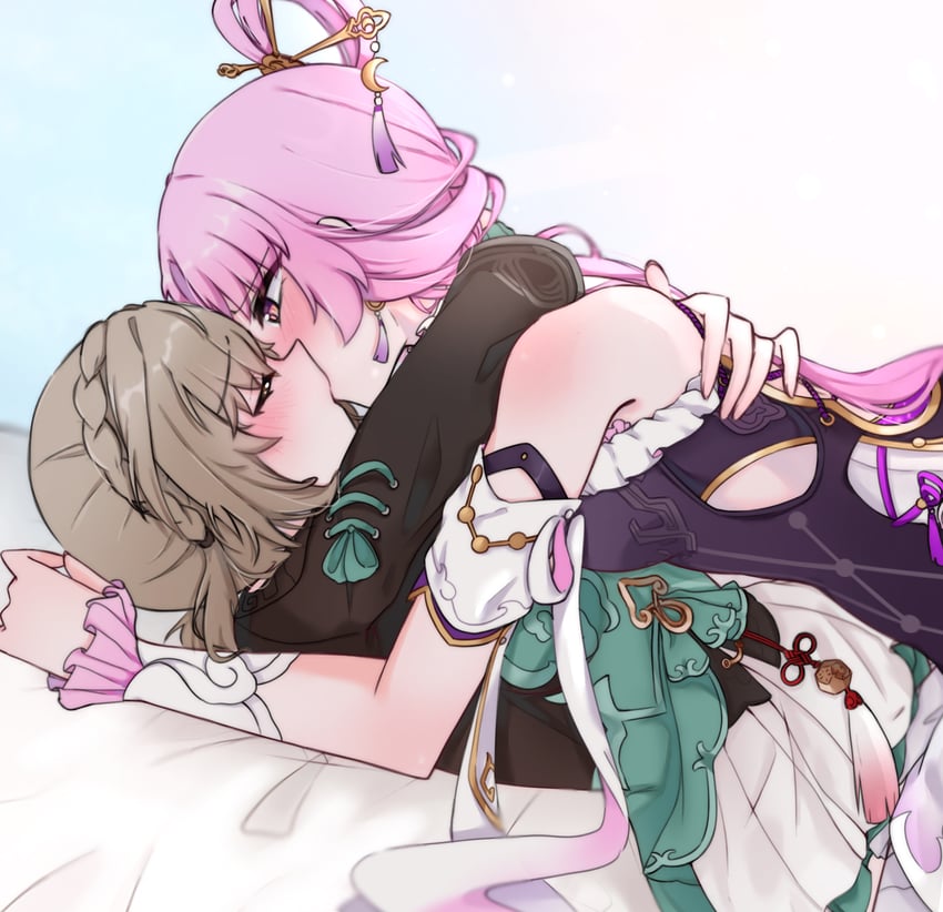 fu xuan and qingque (honkai and 1 more) drawn by sosa_(user_dtsg8827)