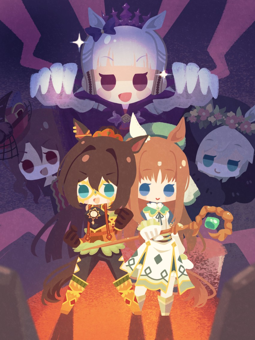 grass wonder, el condor pasa, king halo, gold ship, and seiun sky (umamusume) drawn by noto_(user_dajk3722)