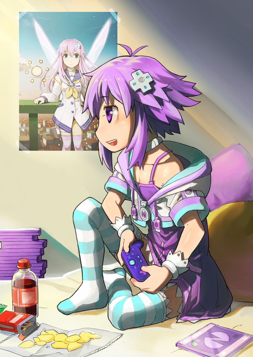 neptune and nepgear (neptune and 1 more) drawn by segamark