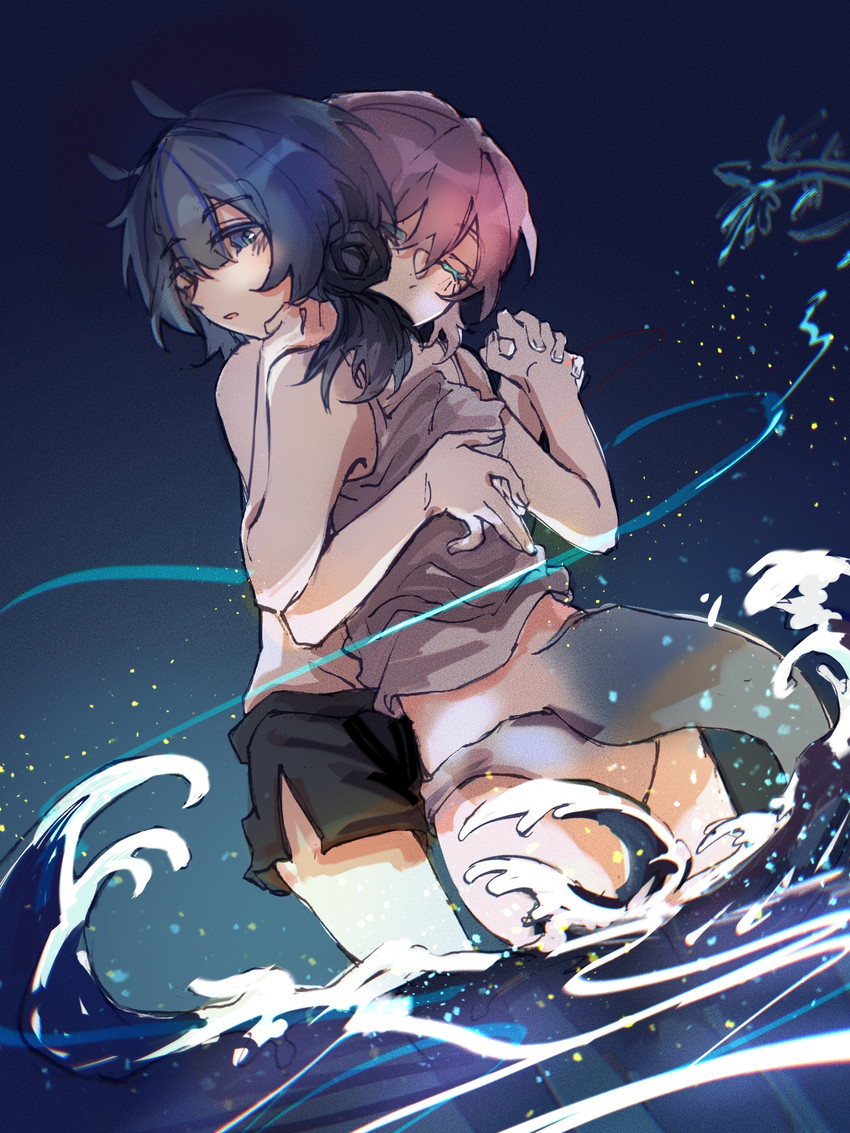 blue poison and glaucus (arknights) drawn by e-fa-dorn
