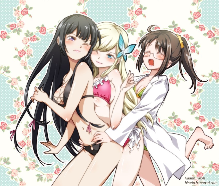 kashiwazaki sena, mikazuki yozora, and shiguma rika (boku wa tomodachi ga sukunai) drawn by yajou_hirarin