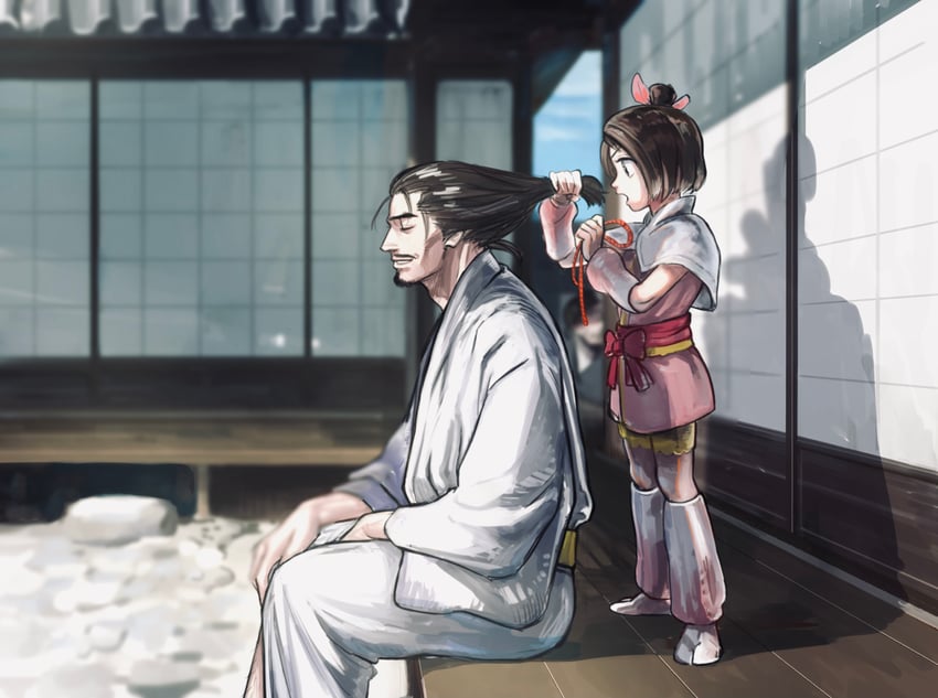oichi and oda nobunaga (sengoku musou) drawn by tobo_katsuo