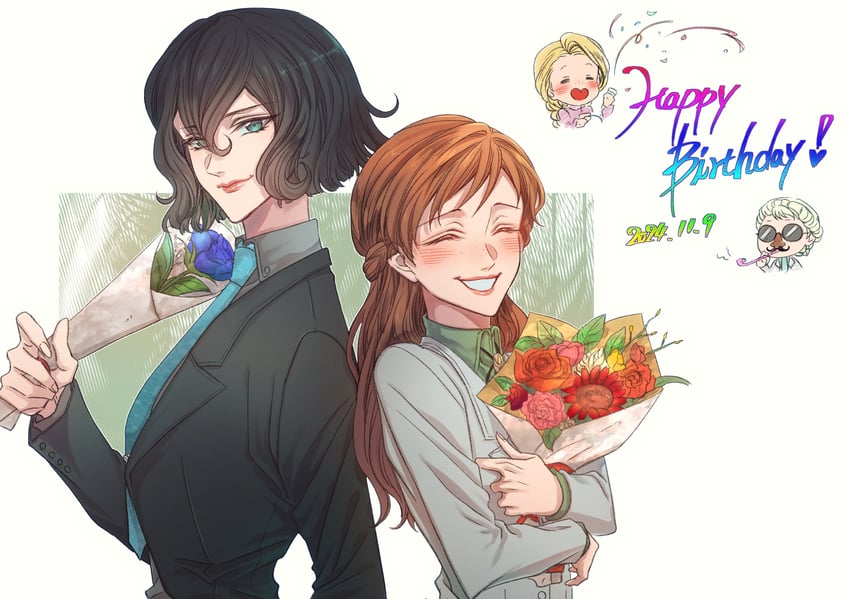 elsa, anna, rapunzel, and cassandra (frozen and 2 more) drawn by itsuki_(itsukiovo)