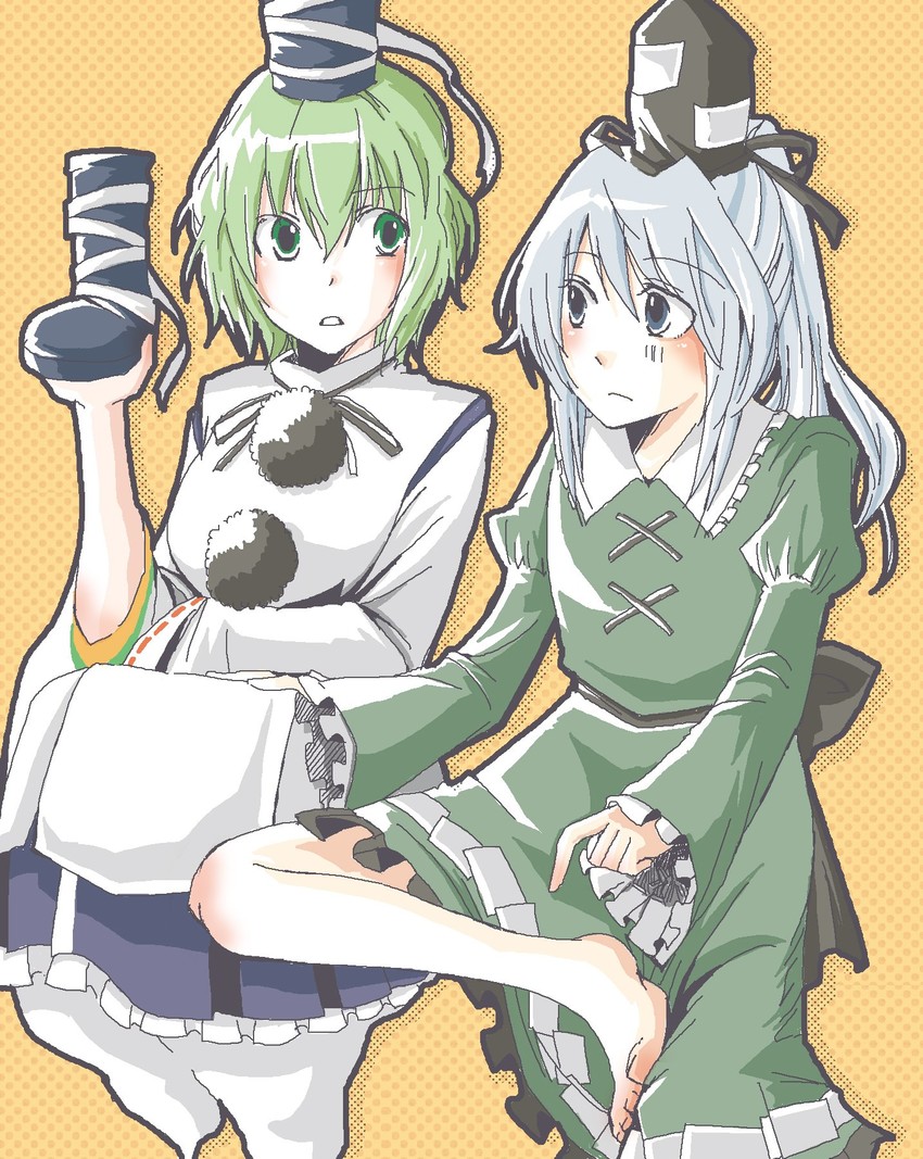 mononobe no futo and soga no tojiko (touhou) drawn by enpitsu_(enpitsu_4b)