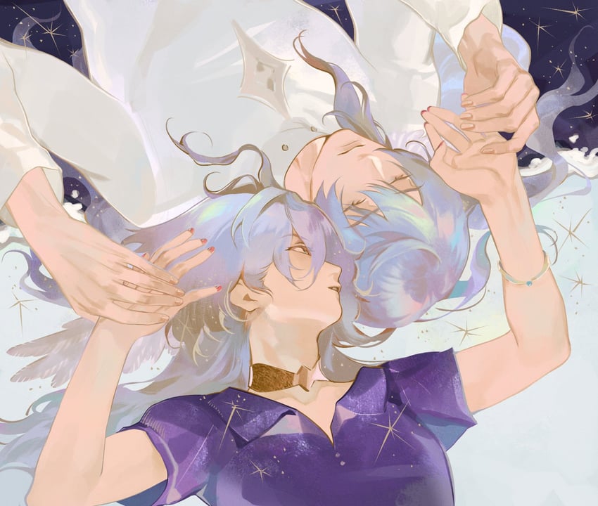 robin and sunday (honkai and 1 more) drawn by geene