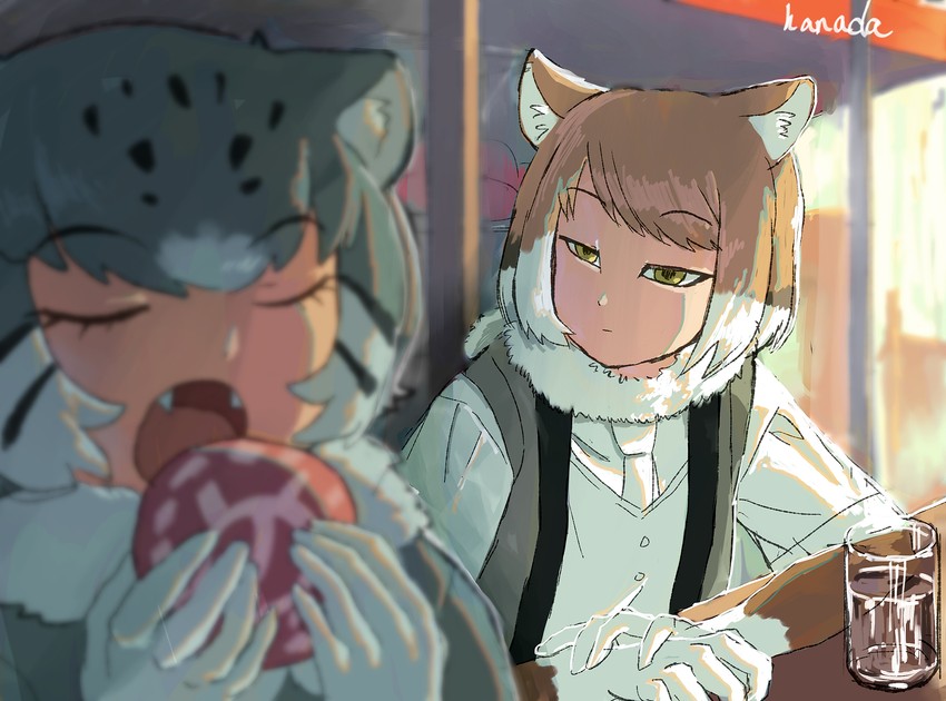 tibetan fox and pallas's cat (kemono friends and 1 more) drawn by hanada_(cobalt003)