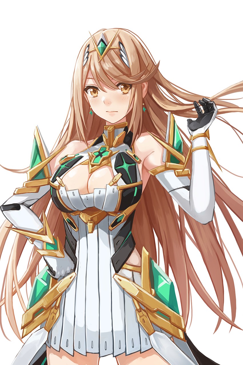 mythra (xenoblade chronicles and 1 more) drawn by redpoke