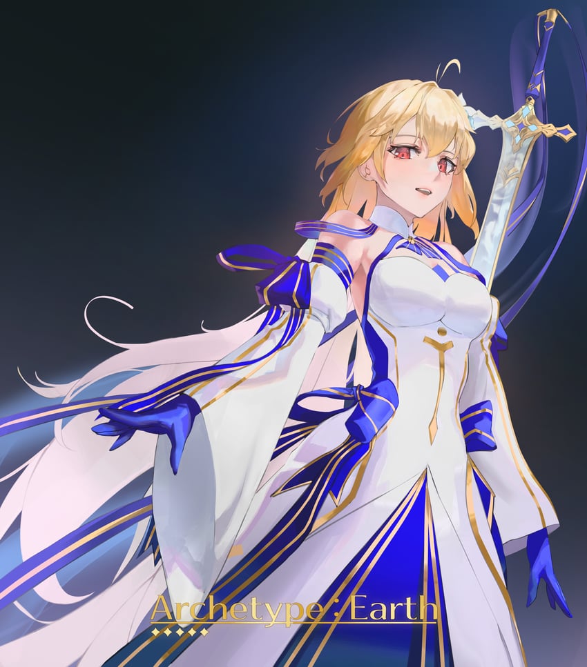 arcueid brunestud and archetype earth (fate and 2 more) drawn by caat106