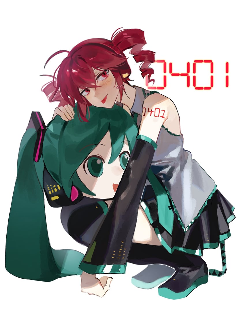 hatsune miku, kasane teto, and mikudayo (vocaloid and 1 more) drawn by samsap