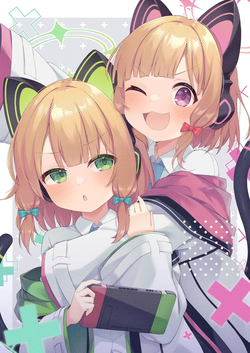 momoi and midori (blue archive) drawn by yuki_(t-yamayamaji43)