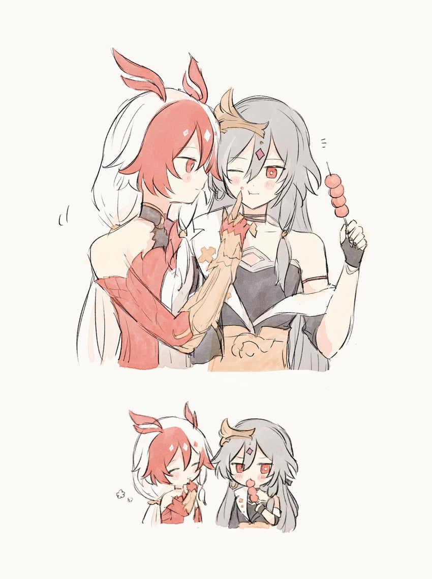 fu hua and herrscher of sentience (honkai and 1 more) drawn by tya_tya_3rd