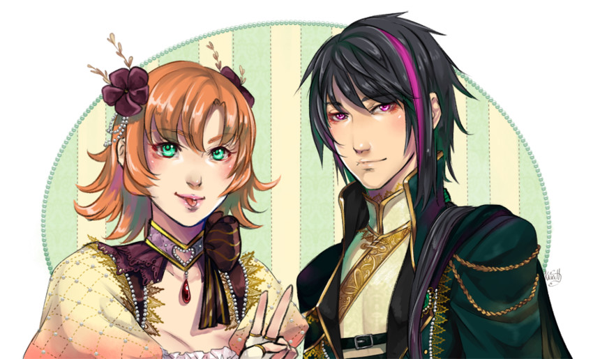 nora valkyrie and lie ren (rwby) drawn by kairiwhisper
