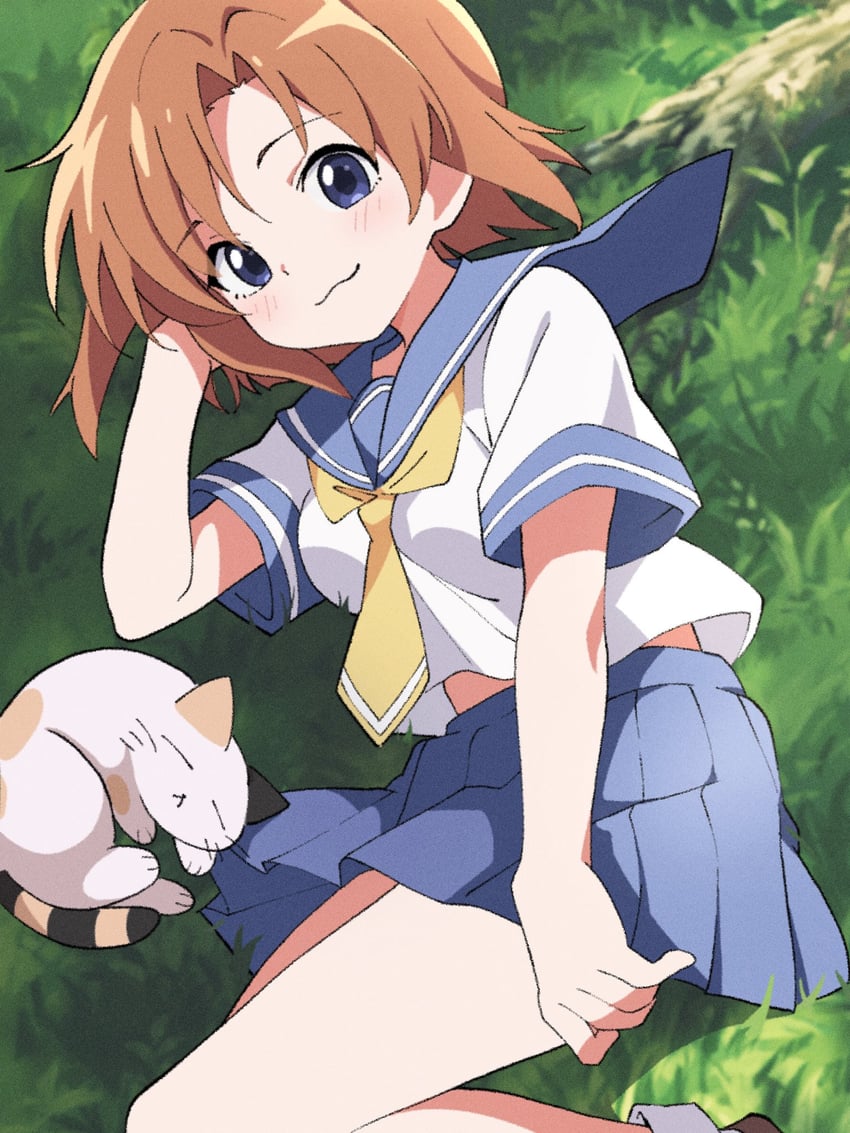 ryuuguu rena (higurashi no naku koro ni) drawn by niyane