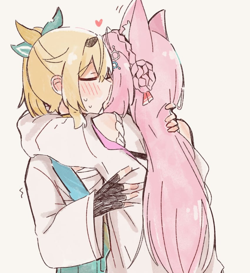 hakui koyori and kazama iroha (hololive) drawn by hateyo