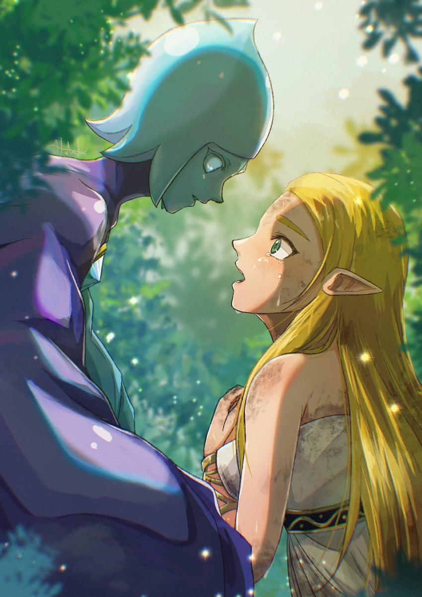 princess zelda and fi (the legend of zelda and 2 more) drawn by sakuya_996