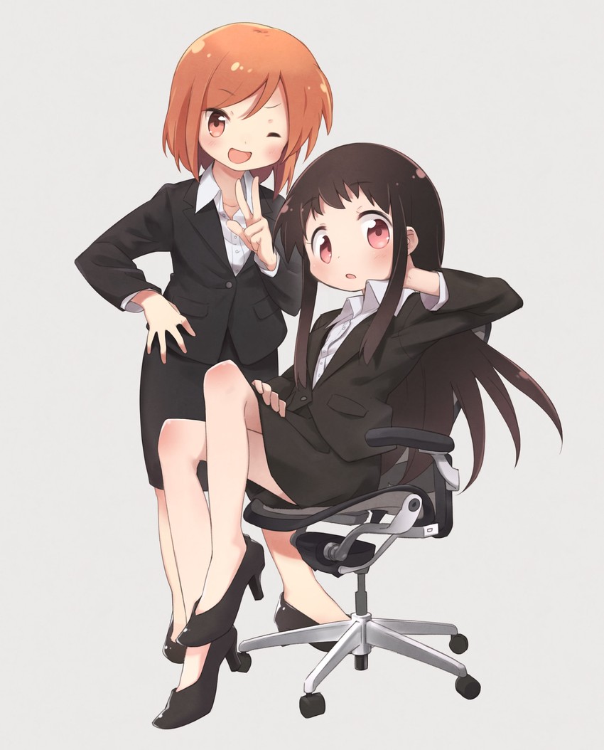 imai yutaka and noyama miho (a channel) drawn by okayparium
