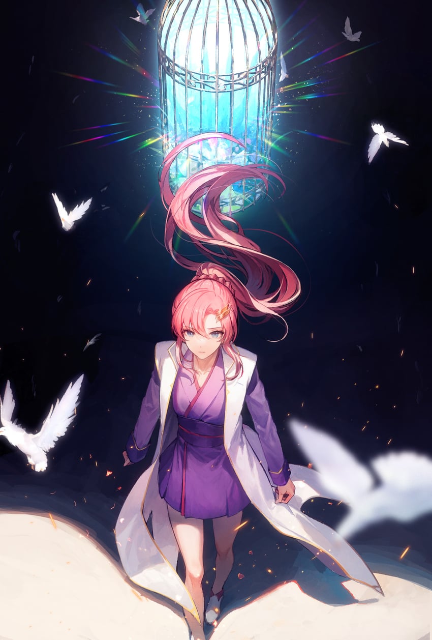 lacus clyne (gundam and 3 more) drawn by bai_rui