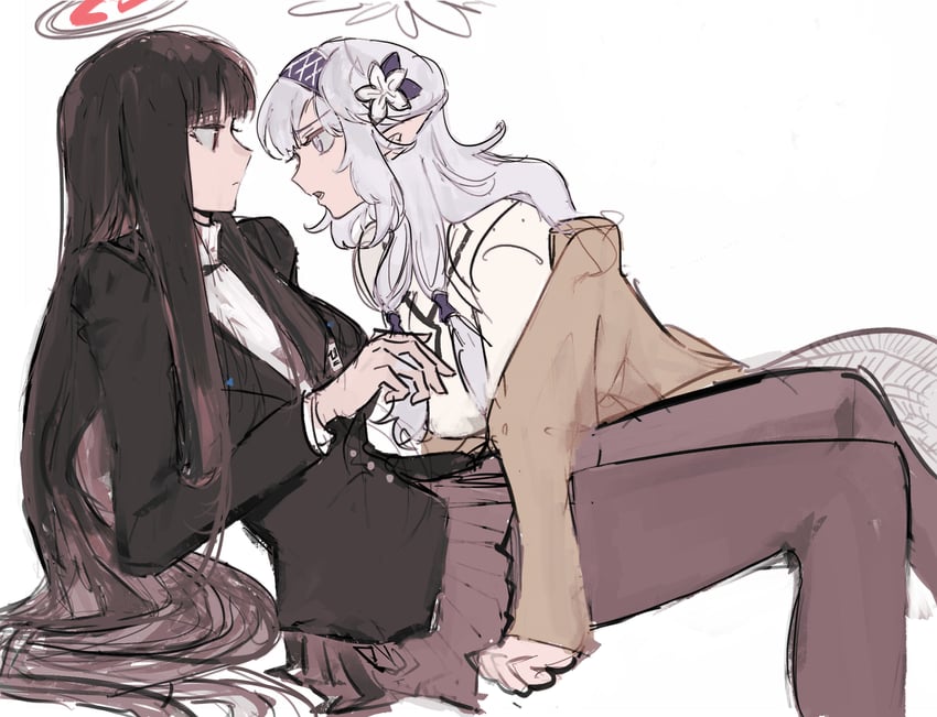 rio and himari (blue archive) drawn by she_(morianosu)