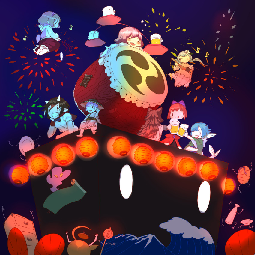 imaizumi kagerou, sekibanki, kijin seija, sukuna shinmyoumaru, wakasagihime, and 3 more (touhou and 1 more) drawn by 8tan