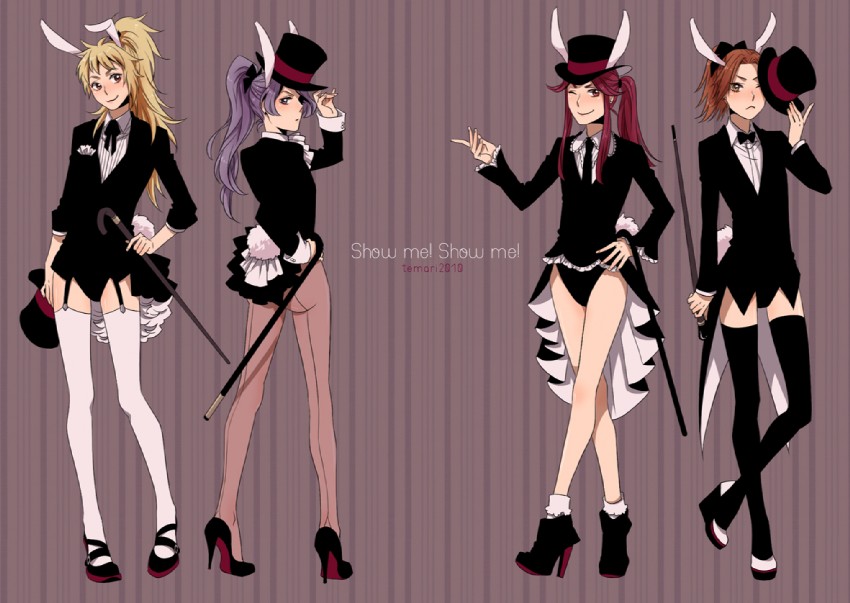 ayabe kihachirou, tairano takiyashamaru, tamura mikiemon, and saitou takamaru (rakudai ninja rantarou) drawn by temari114