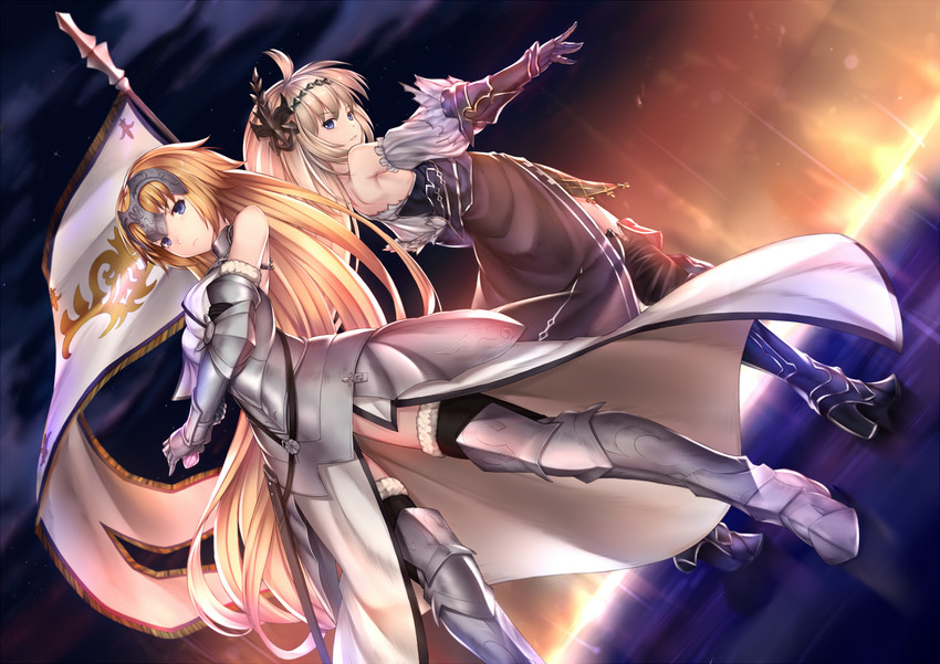 jeanne d'arc (fate and 3 more) drawn by pak_ce