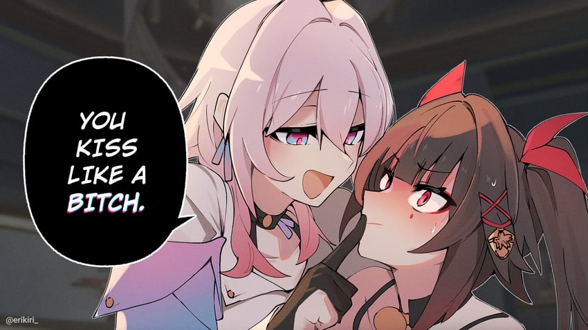 march 7th and sparkle (honkai and 1 more) drawn by eri_(erikiri)