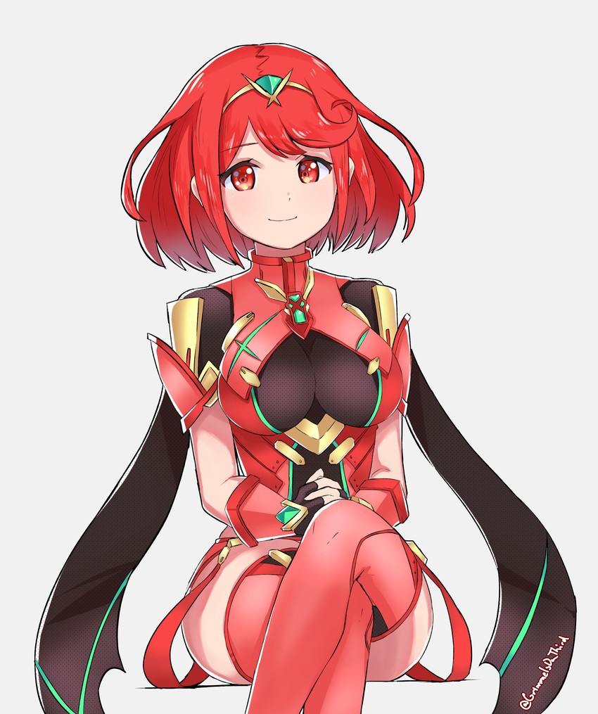 pyra (xenoblade chronicles and 1 more) drawn by grimmelsdathird