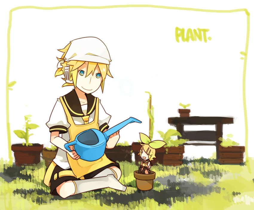 kagamine rin and kagamine len (vocaloid) drawn by glider_(guraida)