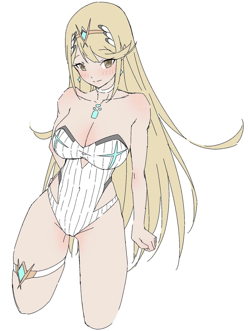 mythra (xenoblade chronicles and 1 more) drawn by kame_0_0_kame