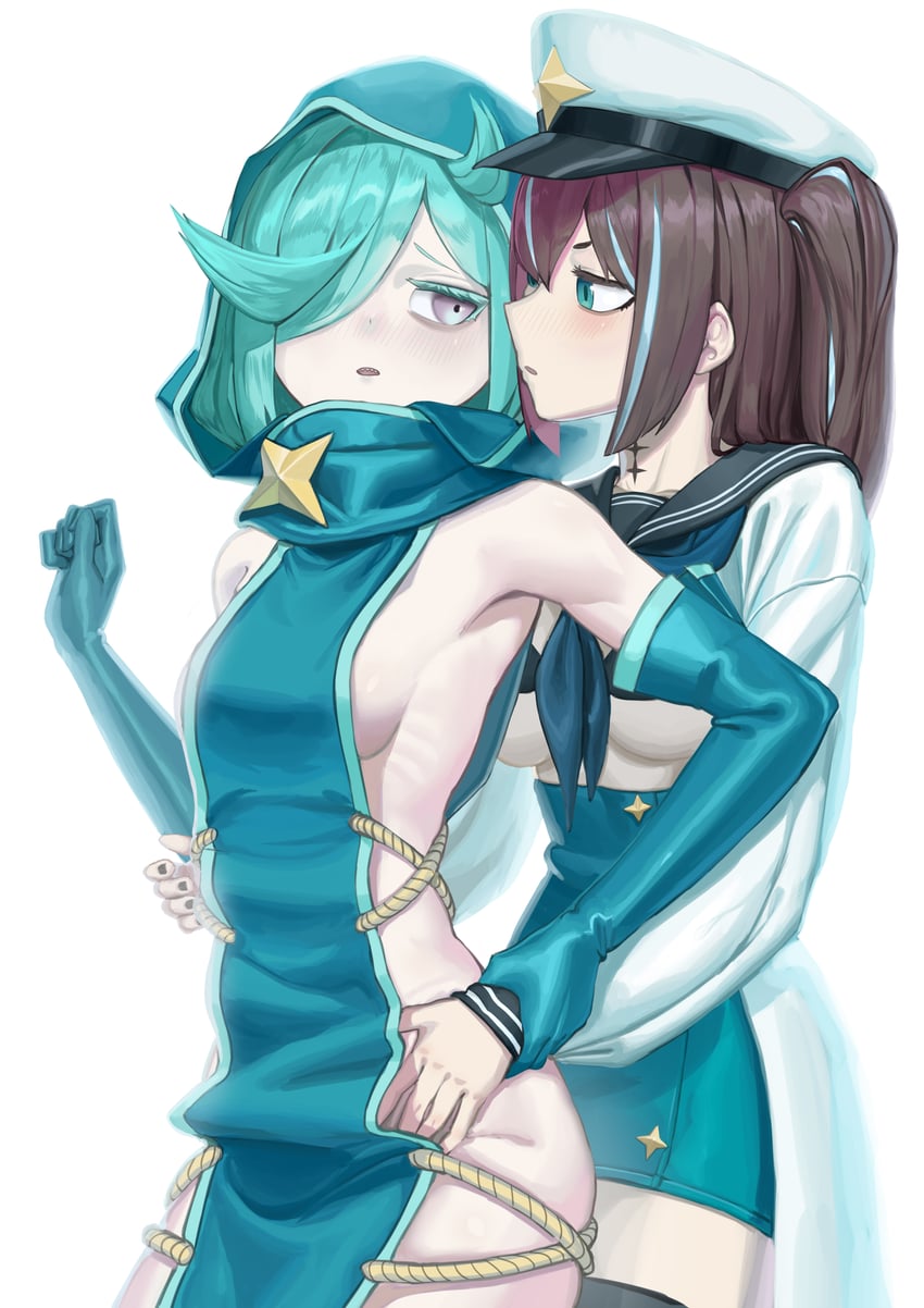akoya matama, anemo nemo, loco musica, and leberblume (mahou shoujo ni akogarete) drawn by mohe_er~