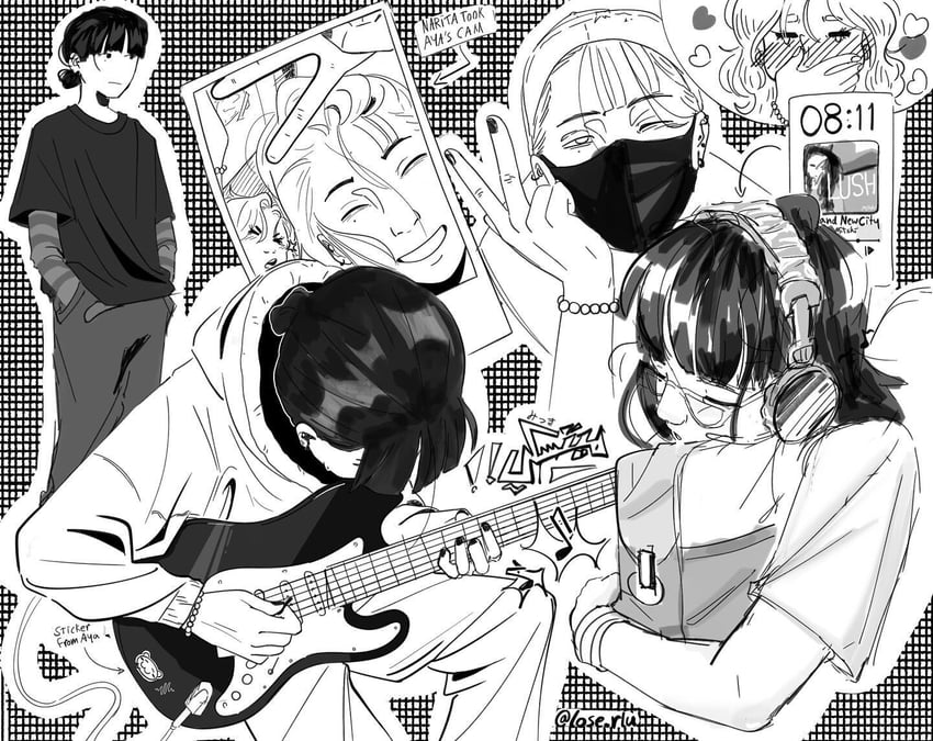 koga mitsuki and oosawa aya (kininatteru hito ga otoko ja nakatta) drawn by lose.rlu