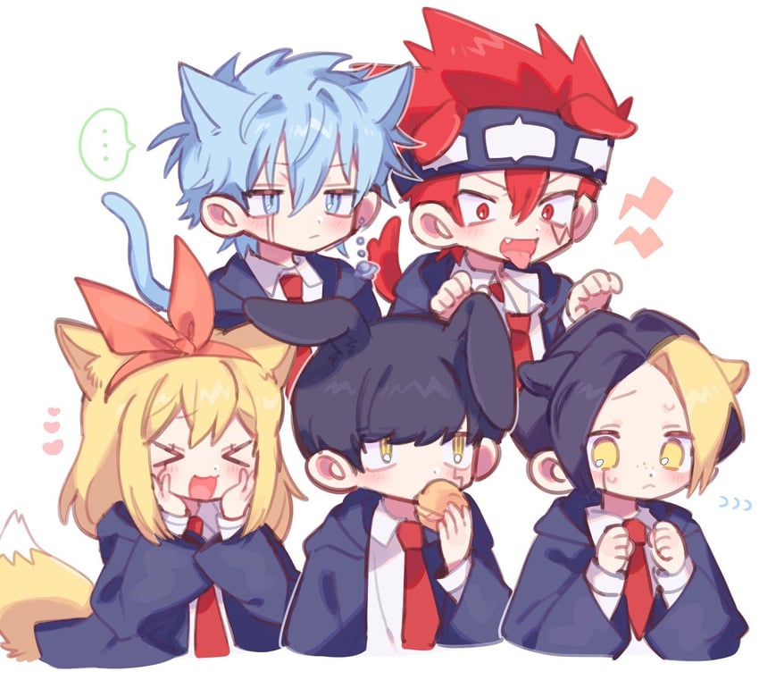mash burnedead, finn ames, lance crown, lemon irvine, and daut barret (mashle) drawn by siiii_6918